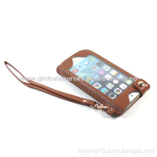 Leather case iPhone5S, with kickstand, various colors are available